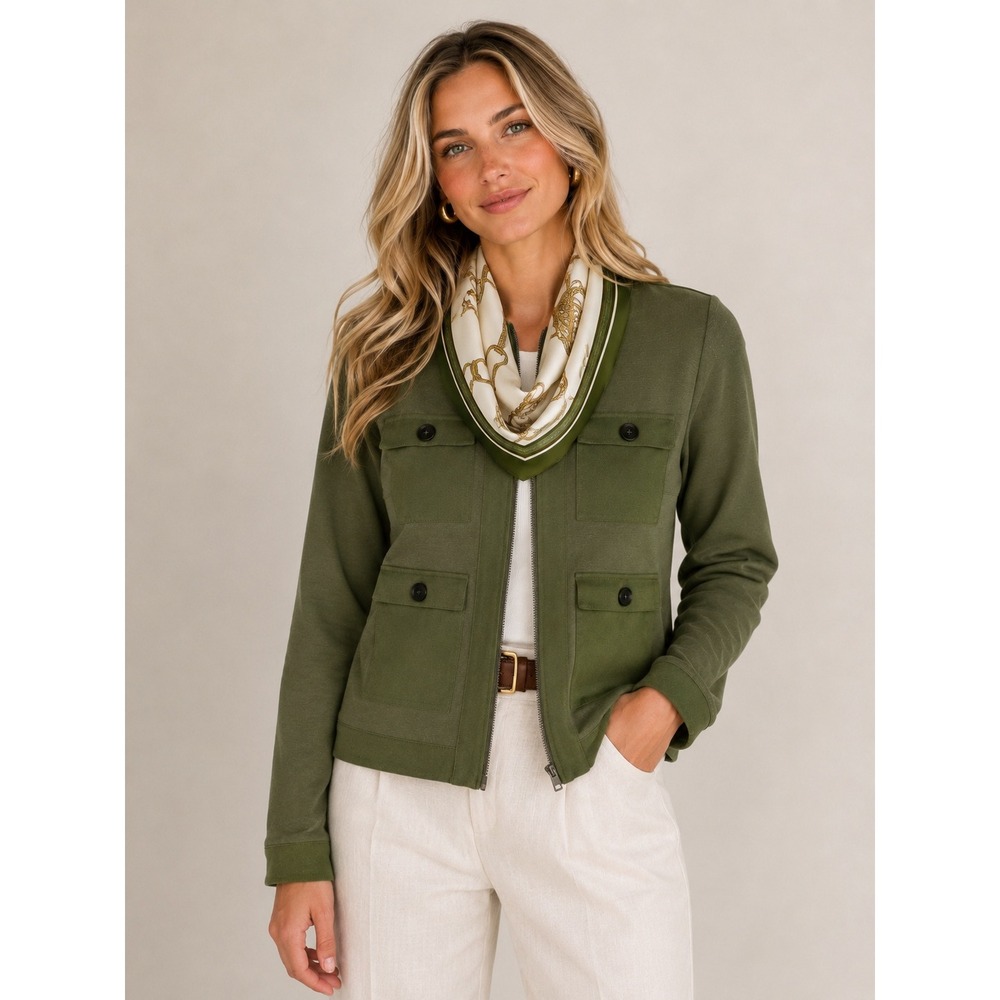 Banana Republic Olive Green 4 Pocket Utility Military Jacket Women's M